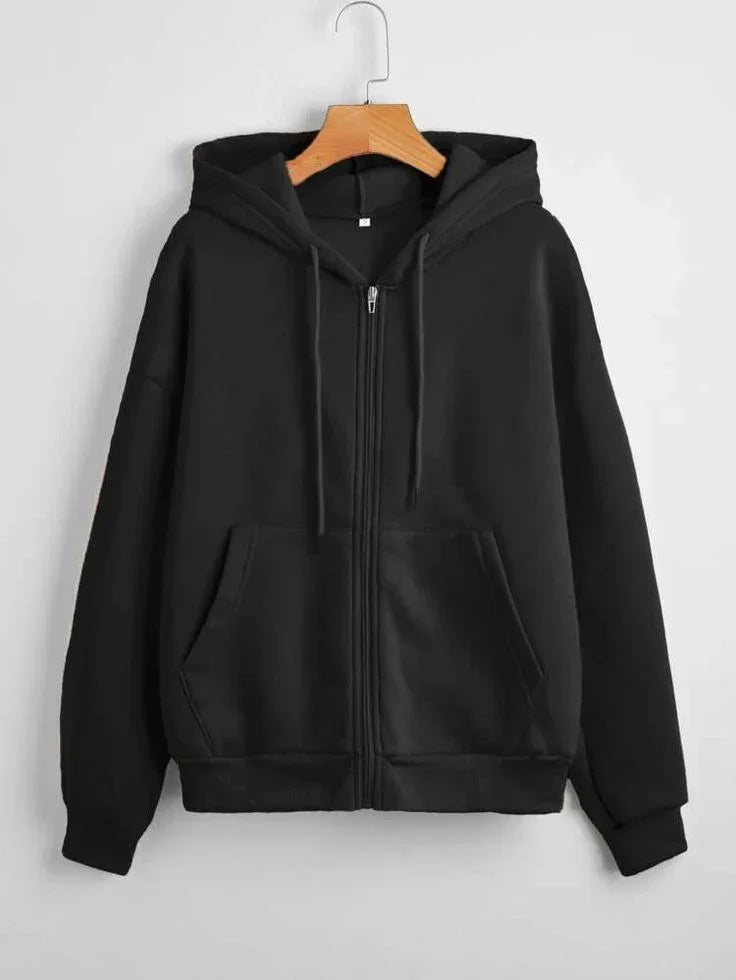 Premium Zip-Up Hoodie – Unisex (Black)