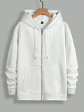 Premium Zip-Up Hoodie – Unisex (Ecru White)