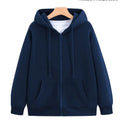 Premium Zip-Up Hoodie – Unisex (Navy)