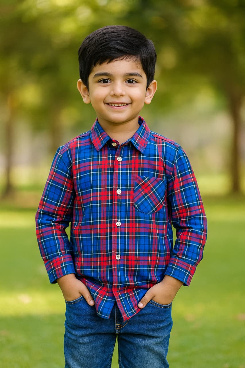 Boys Casual Cotton Shirt – Full Sleeves - Styrex