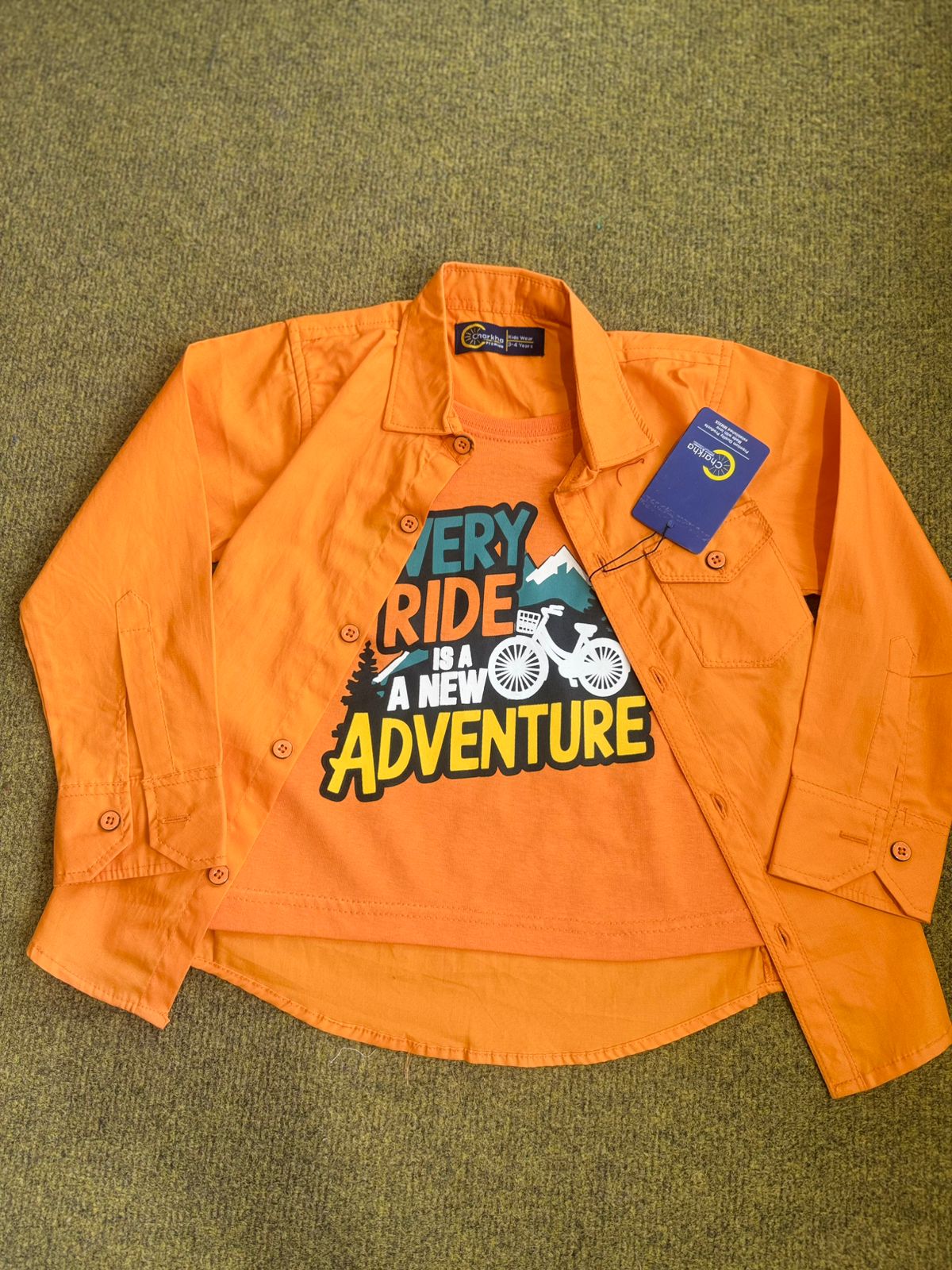 Boys Checked Shirt with Graphic T-Shirt | 2 - Piece Kids Outfit - Styrex