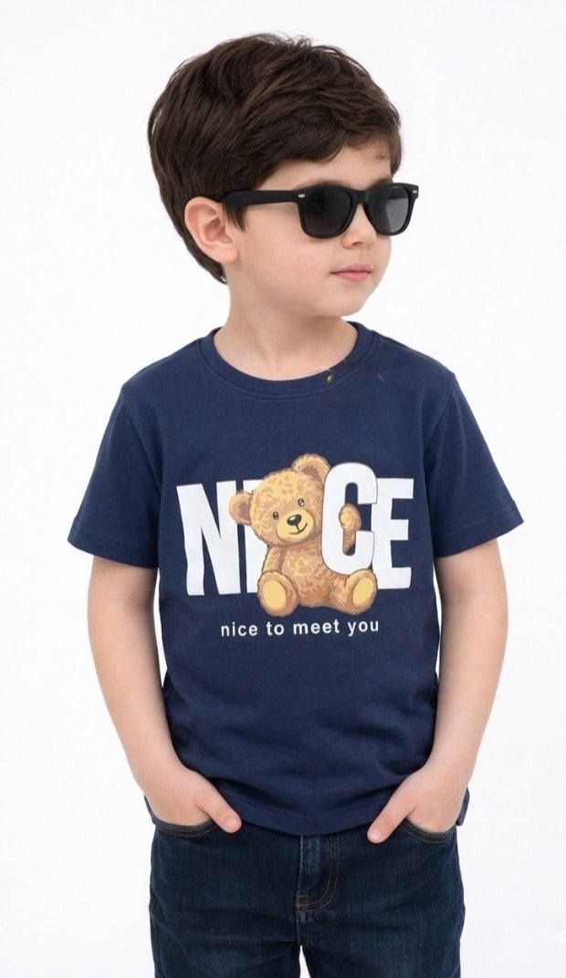 Kids Graphics T-Shirt – Navy Blue - Styrex