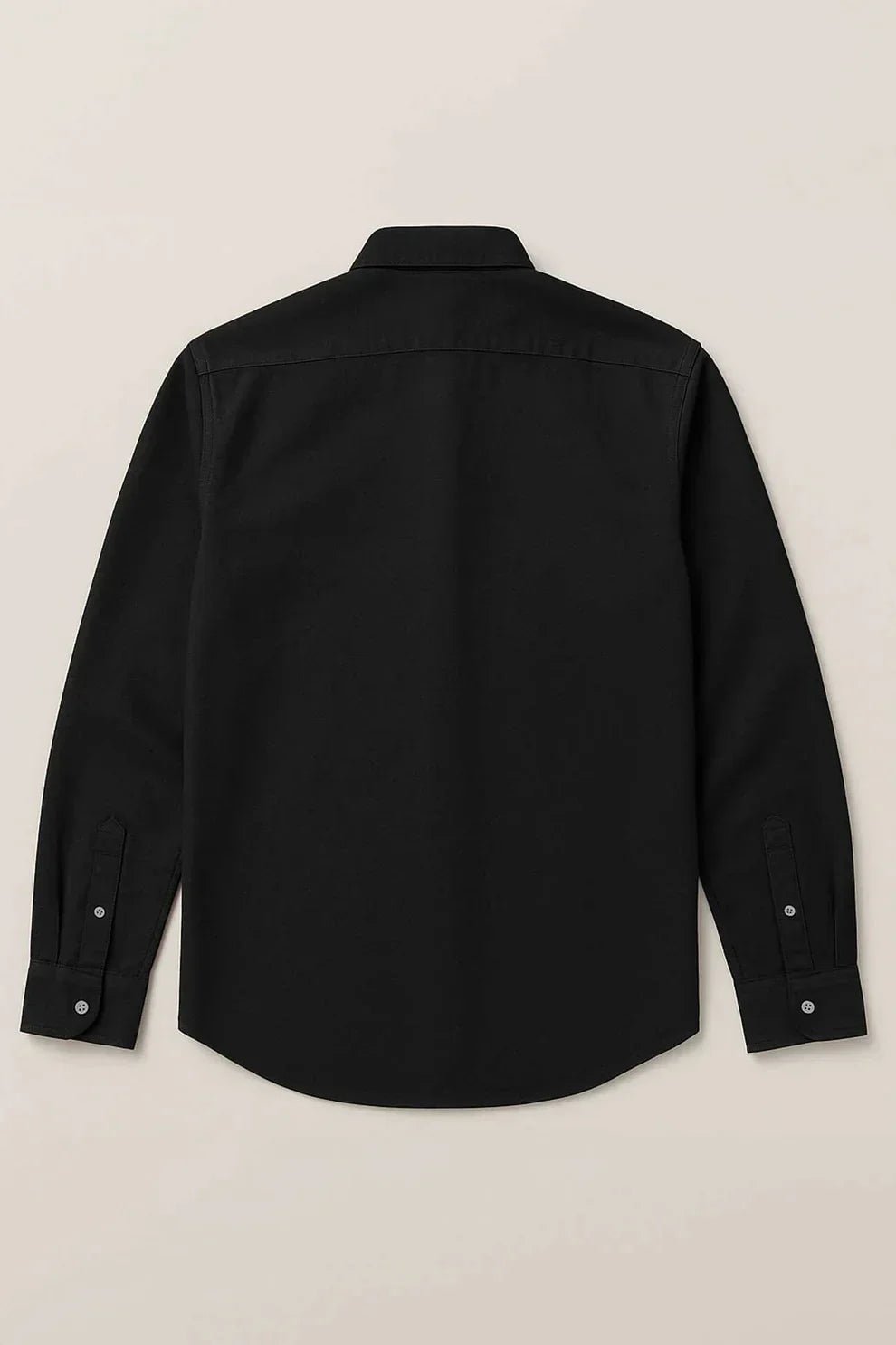 Men’s Cotton Oxford Casual Shirt – Black - Styrex