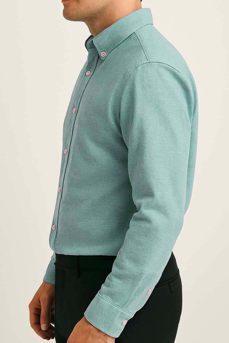 Men’s Cotton Oxford Casual Shirt – Ferozi - Styrex