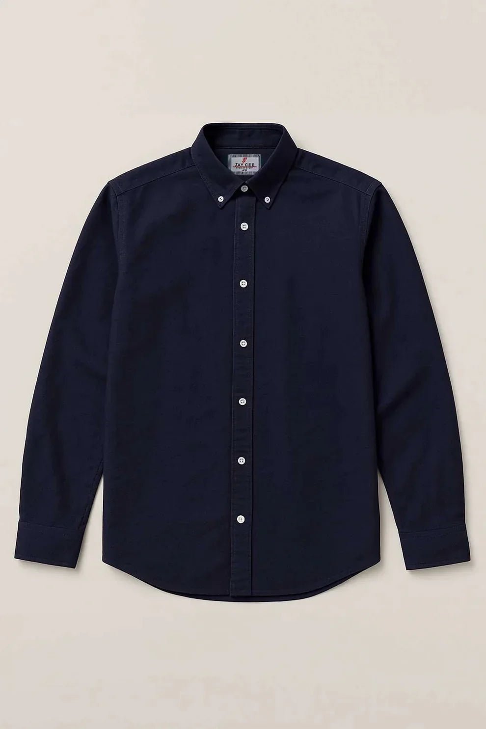 Men’s Cotton Oxford Casual Shirt – Navy - Styrex