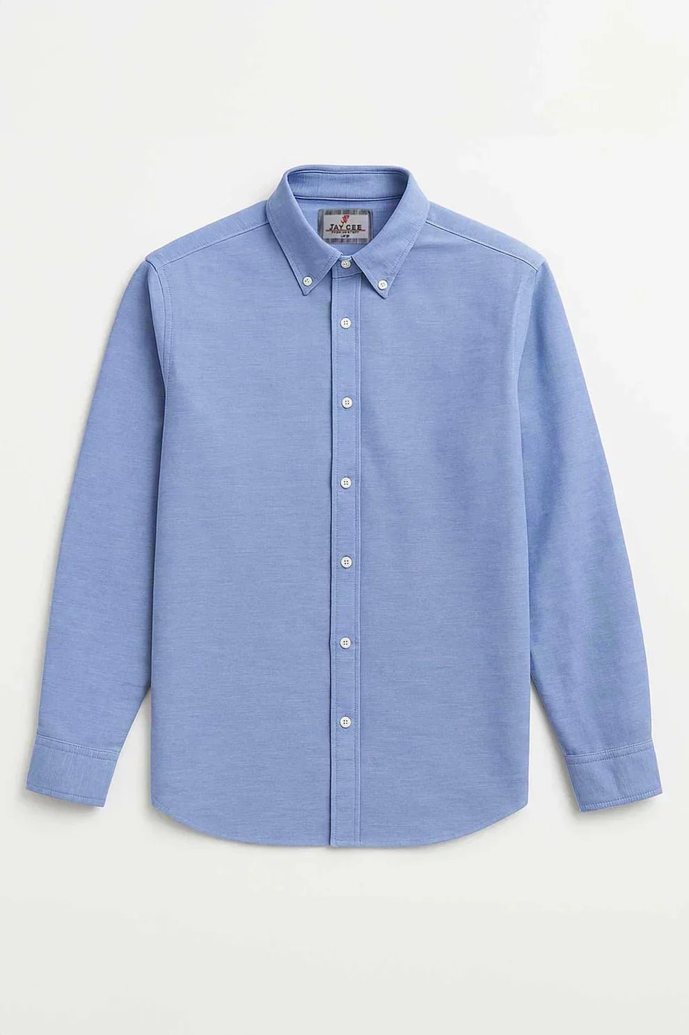 Men’s Cotton Oxford Casual Shirt – Sky Blue - Styrex