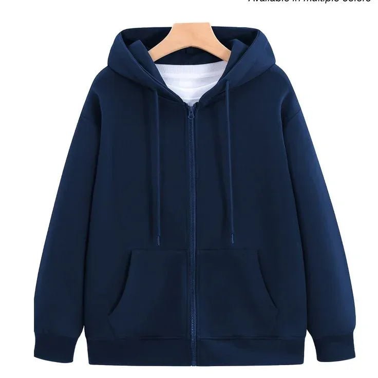 Premium Zip - Up Hoodie – Unisex (Navy) - Styrex